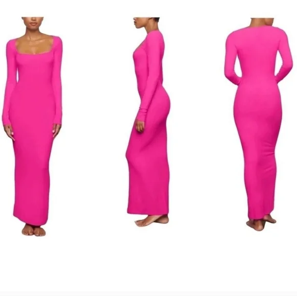 skims pink long sleeve dress VivivdlyKafi on LTK